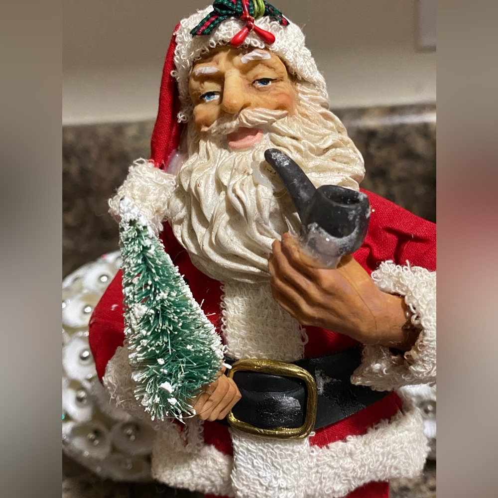 🎄Vintage Paper Mache Clothtique Santa Figurine Christmas Tree Holiday Decor - Picture 3 of 5